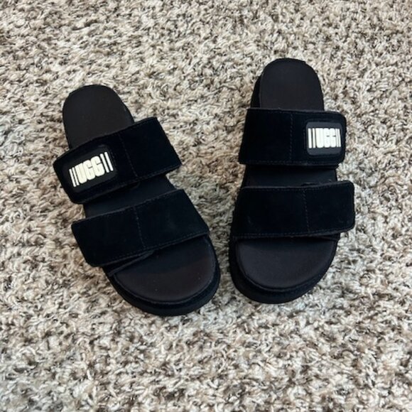 NEW UGG Greer Platform Slide Sandal Women's Size 7, Black - Picture 3 of 4